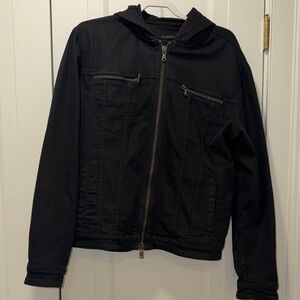 John Varvatos Hooded Zip Front Jacket